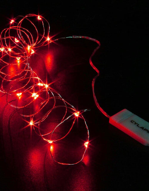 Load image into Gallery viewer, CYLAPEX 6 Pack Red Fairy String Lights Battery LED 3.3ft 20 LEDs
