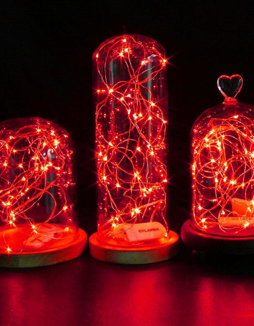 Load image into Gallery viewer, CYLAPEX 6 Pack Red Fairy String Lights Battery LED 3.3ft 20 LEDs
