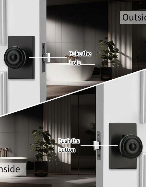 Load image into Gallery viewer, NCSEN Matt Black Interior Door Knob Privacy Lock for Bath &amp; Bedroom
