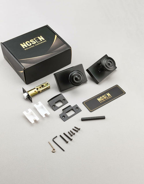 Load image into Gallery viewer, NCSEN Matt Black Interior Door Knob Privacy Lock for Bath &amp; Bedroom
