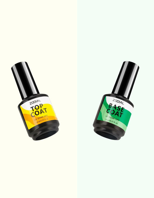 Load image into Gallery viewer, ZODIAL Gel Base &amp; Top Coat Set 0.51oz No Wipe High Glossy Finish 2Pcs
