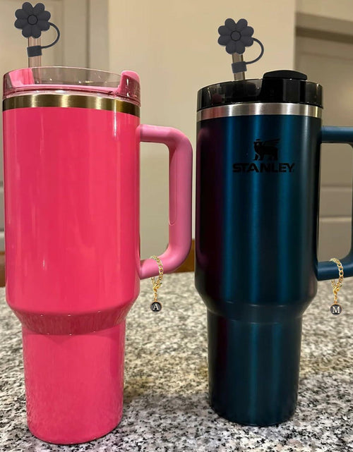 Load image into Gallery viewer, Wabogove Stanley 1pc Silicone Straw Topper &amp; Letter L Charm 30&amp;40oz Tumbler
