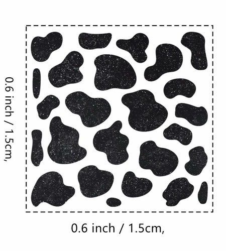 GUVSPTI Cow Print Rubber Stamp 3/5 Inch Mini Scrapbooking Card Making