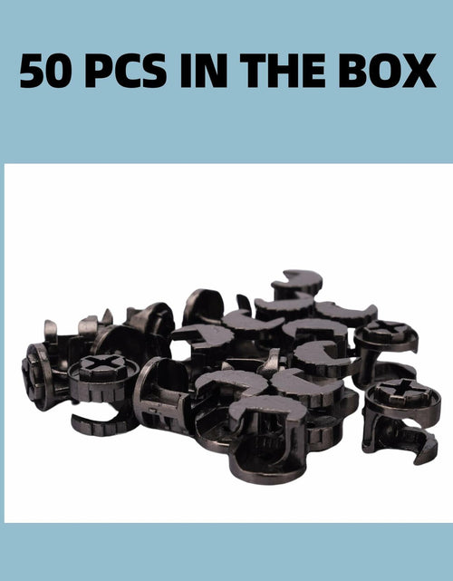 Load image into Gallery viewer, Party Animals Cam Locks Furniture Eccentric Wheels 20Pcs 12x11mm Black
