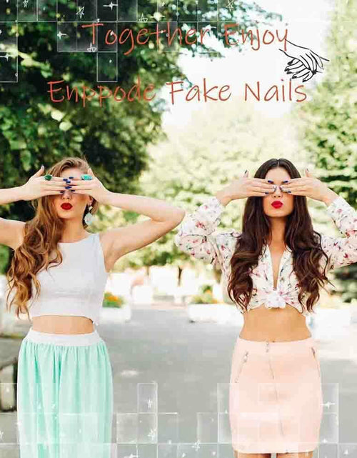 Load image into Gallery viewer, Enppode French Tip Almond Acrylic Press On Nails Medium White 24 Pcs
