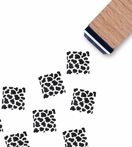 GUVSPTI Cow Print Rubber Stamp 3/5 Inch Mini Scrapbooking Card Making