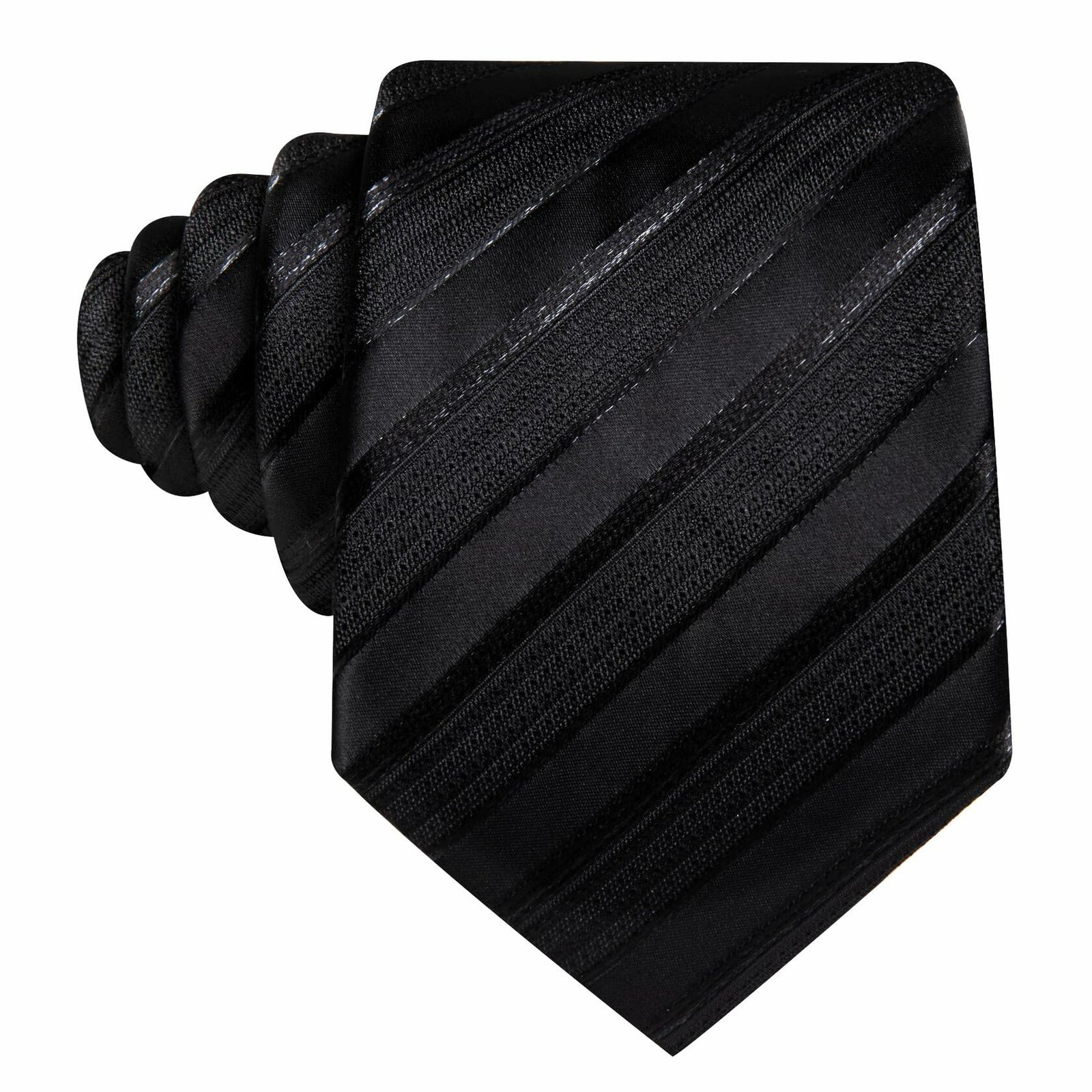 Barry.Wang Silk Men Striped Necktie Tie Clip Blush Pink Size One Size
