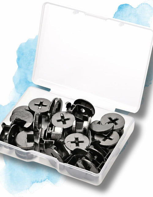 Load image into Gallery viewer, Party Animals Cam Locks Furniture Eccentric Wheels 20Pcs 12x11mm Black
