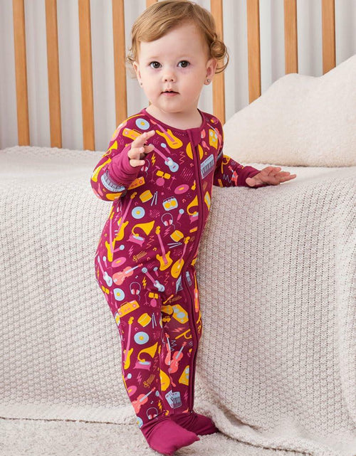 Load image into Gallery viewer, SUZEL Bamboo Viscose Baby Pajamas Romper Guitar Color Size 18-24M
