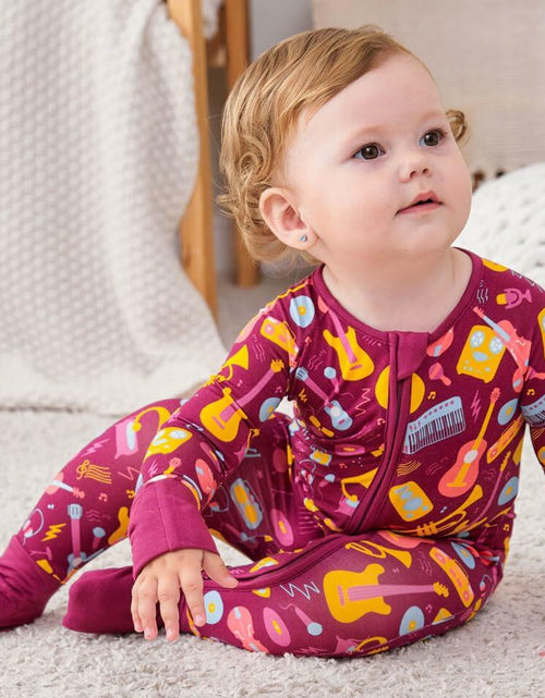 Load image into Gallery viewer, SUZEL Bamboo Viscose Baby Pajamas Romper Guitar Color Size 18-24M

