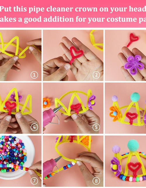 Load image into Gallery viewer, Green Glitter Pipe Cleaners Craft Supplies Arts &amp; Crafts DIY 12in
