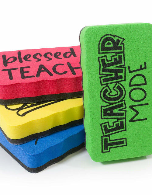Load image into Gallery viewer, Magnetic Whiteboard Dry Erasers 4-Pack Colorful Classroom Teacher Essentials

