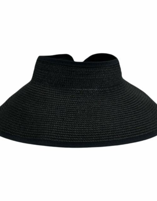 Load image into Gallery viewer, Wide Brim Straw Sun Hat Women Summer Beach Vacation Foldable Coffee Ribbon
