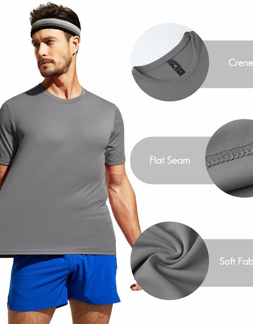 Load image into Gallery viewer, Haimont Mens UPF 50+ Fishing Shirt Quick Dry Short Sleeve Workout Tee 3XL Black
