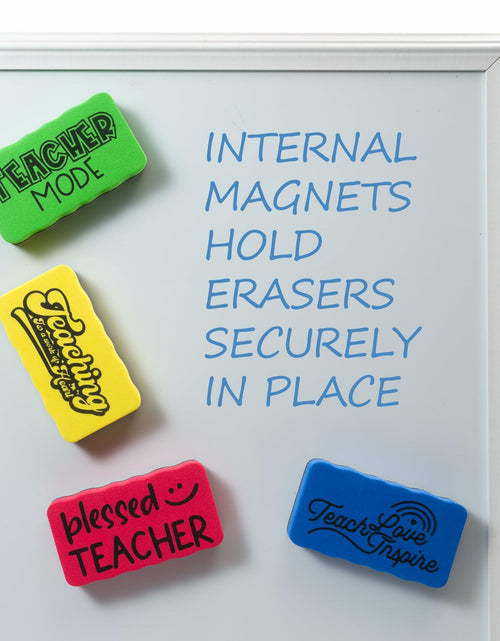 Load image into Gallery viewer, Magnetic Whiteboard Dry Erasers 4-Pack Colorful Classroom Teacher Essentials
