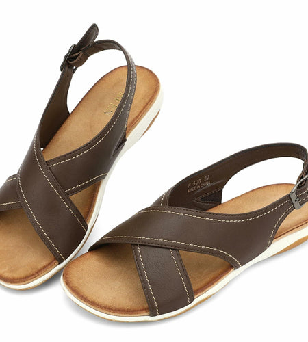 UBFEN Womens Flat Sandals Arch Support Open Toe Adjustable Slingback US 7
