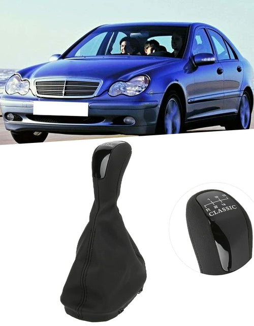 Load image into Gallery viewer, Majatou Gear Shift Knob &amp; Boot PU Leather Replacement Mercedes C-Class W203
