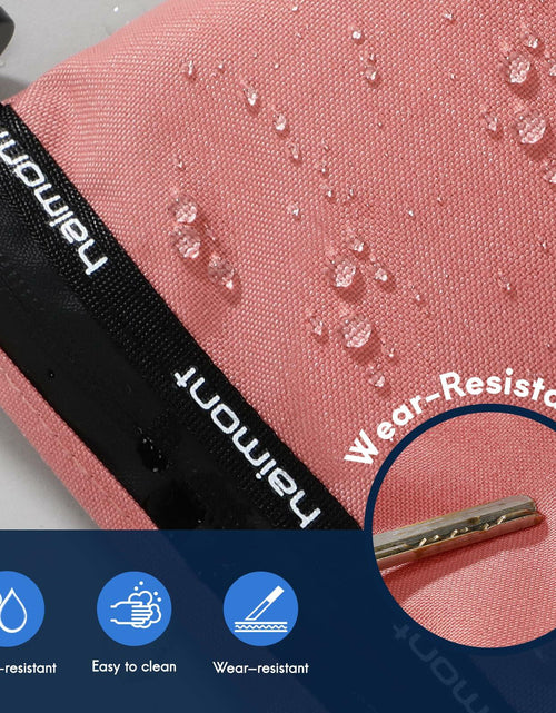 Load image into Gallery viewer, Haimont Travel Zipper Pouch Set 3-Piece Water-Resistant Pink Toiletry Bags
