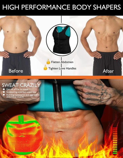 Load image into Gallery viewer, DoLoveY Men Sweat Sauna Vest Waist Trainer Body Shaper Neoprene Black 3XL
