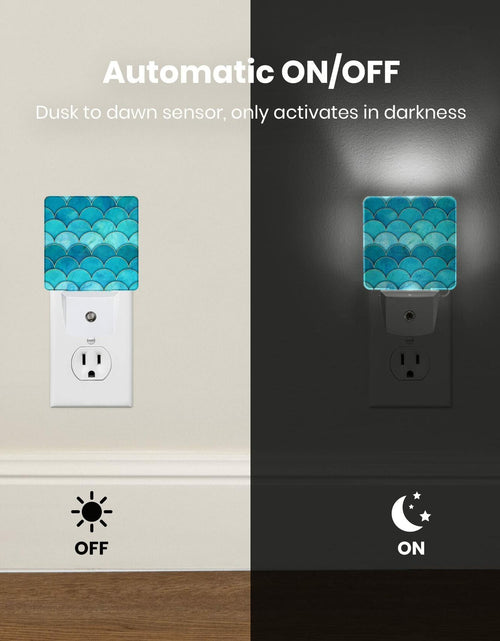 Load image into Gallery viewer, Caifujiqi Night Light Plug-in Dusk to Dawn Sensor White LED Plastic Modern

