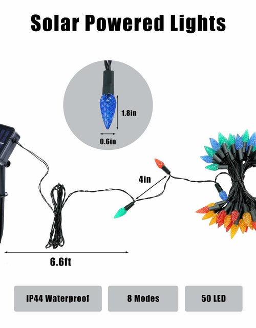 Load image into Gallery viewer, Veeydrut Solar String Lights 2 Pack 50 LED 23FT Waterproof Multicolor Outdoor
