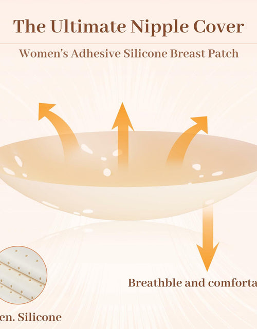 Load image into Gallery viewer, Hotoo Reusable Silicone Nipple Covers Pasties for Strapless Dresses Crème
