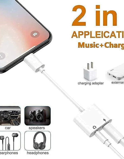 Load image into Gallery viewer, esbeecables Lightning to 3.5mm Audio &amp; Charger Adapter 3-Port Lightweight
