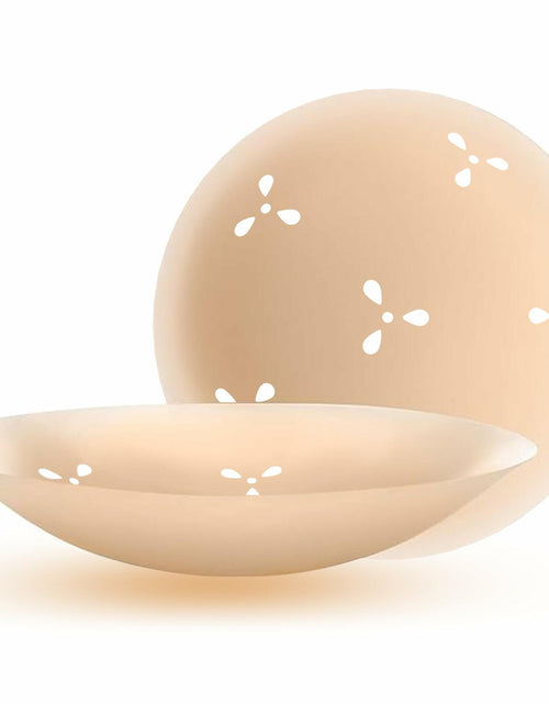 Load image into Gallery viewer, Hotoo Reusable Silicone Nipple Covers Pasties for Strapless Dresses Crème
