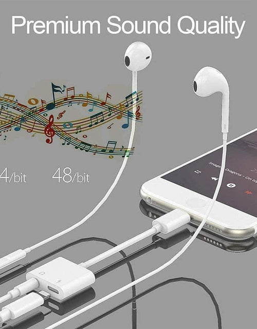 Load image into Gallery viewer, esbeecables Lightning to 3.5mm Audio &amp; Charger Adapter 3-Port Lightweight
