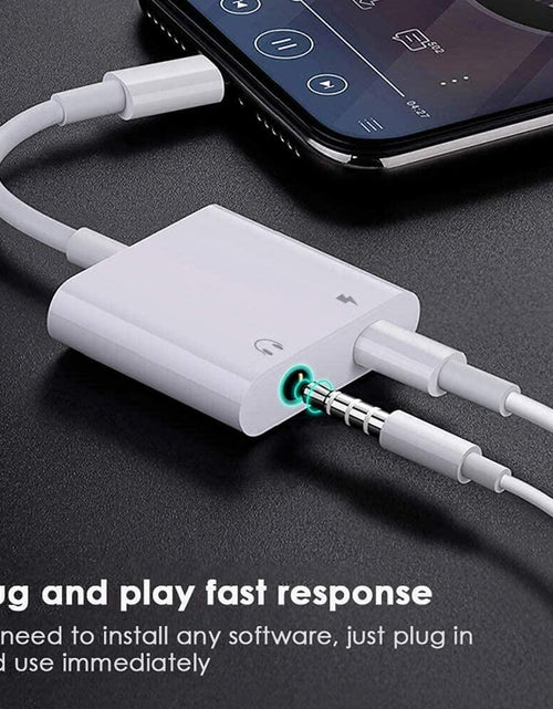Load image into Gallery viewer, esbeecables Lightning to 3.5mm Audio &amp; Charger Adapter 3-Port Lightweight

