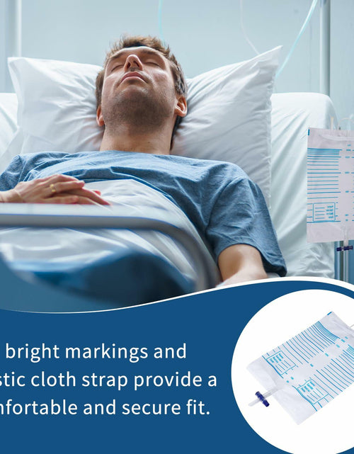 Load image into Gallery viewer, Plus tard 6Pack Catheter Urine Bags 67.6oz 2000ml White with Cloth Straps
