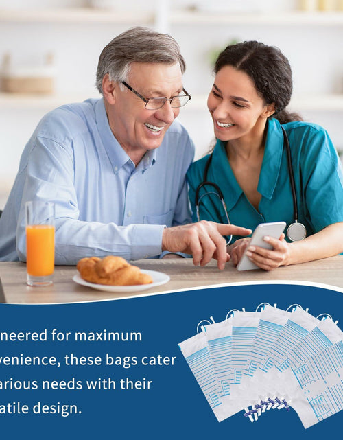 Load image into Gallery viewer, Plus tard 6Pack Catheter Urine Bags 67.6oz 2000ml White with Cloth Straps

