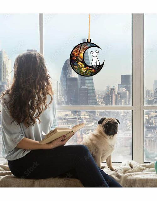 Load image into Gallery viewer, LOVELYPOD Dog Ornament Suncatcher Memorial Gift White 4 Inch
