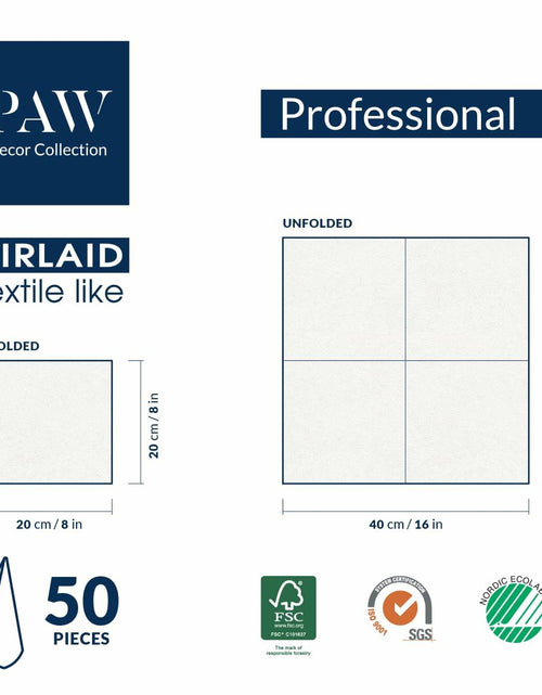 Load image into Gallery viewer, PAW Decor Collection Airlaid Paper Napkins 16x16 Silver 50 Pieces
