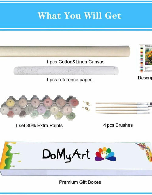 Load image into Gallery viewer, DoMyArt Paint by Numbers Kit Adult Beginner Wild Flowers 16x20 Inch Canvas
