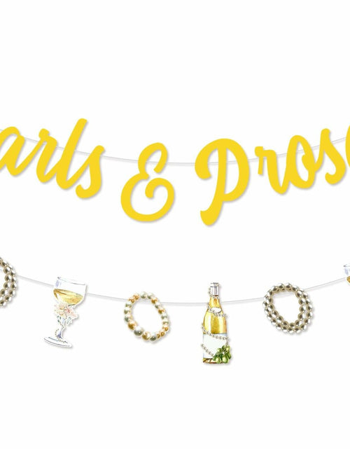 Load image into Gallery viewer, Sursurprise Pearls &amp; Prosecco Bridal Shower Banner Bachelorette Wedding Decor
