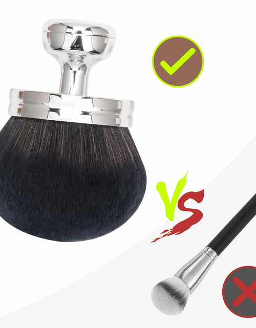 Load image into Gallery viewer, BABYSHEEP Blend &amp; Blur Body Makeup Brush Kabuki 3in Wide Head Silver
