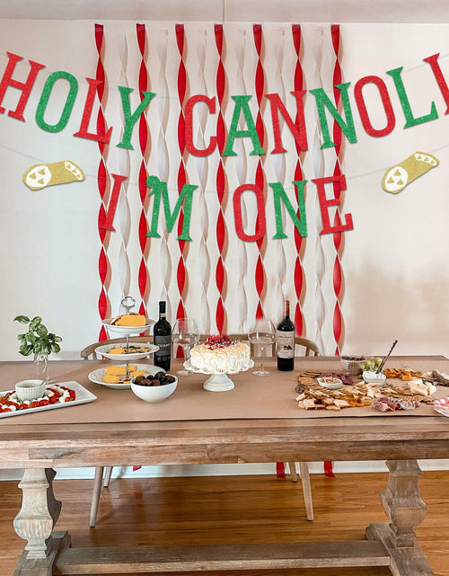 Load image into Gallery viewer, Sursurprise Holy Cannoli 1st Birthday Banner Italian Food Theme 1 Year Old
