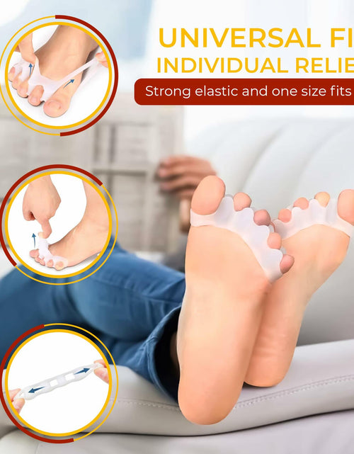 Load image into Gallery viewer, Kubbar Orthopedic Toe Spacers Bunion Corrector Hammer Toe Straightener 2 Pairs
