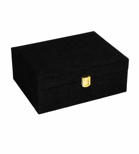 Household Essentials Vegan Leather Travel Jewelry Organizer Box Caramel