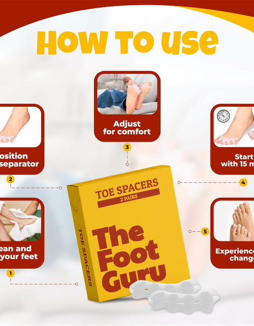 Load image into Gallery viewer, Kubbar Orthopedic Toe Spacers Bunion Corrector Hammer Toe Straightener 2 Pairs
