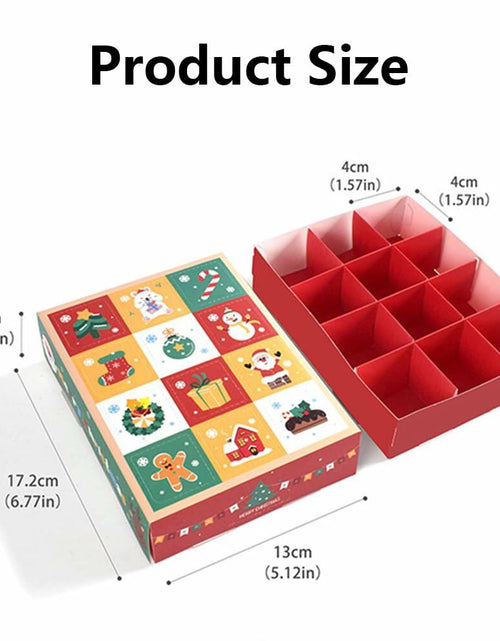 Load image into Gallery viewer, IPEWOEF 5PCS Christmas Gift Boxes 12-Grid Advent Surprise DIY Holiday Box
