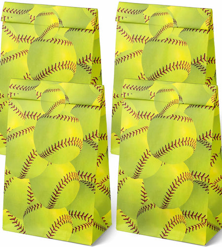 Outego 24 Softball Party Favor Bags with Stickers Kids Birthday Supplies