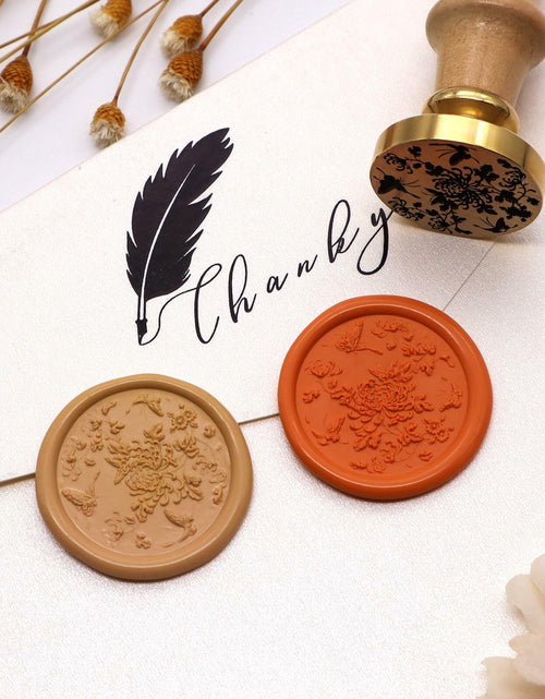 Load image into Gallery viewer, QINGNING Animalia Butterfly Wax Seal Stamp Laser Engraved Brass Head
