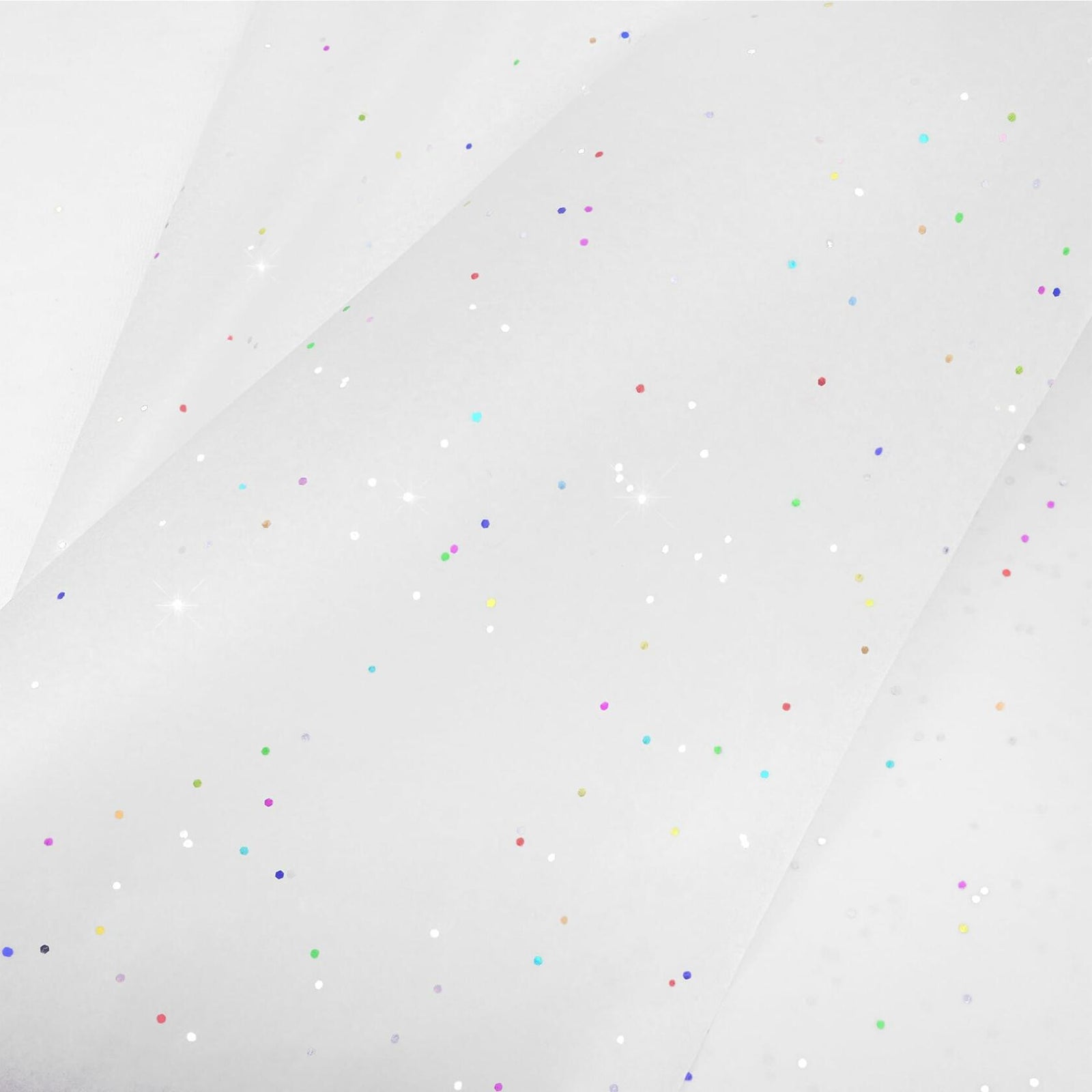 MR FIVE White Glitter Tissue Paper 14x20in 100 Sheets White Sparkle