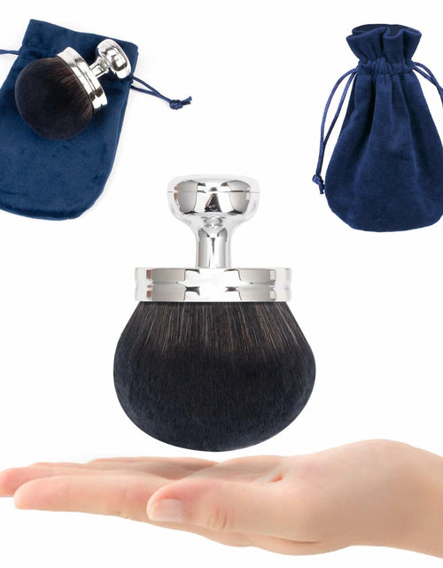 Load image into Gallery viewer, BABYSHEEP Blend &amp; Blur Body Makeup Brush Kabuki 3in Wide Head Silver
