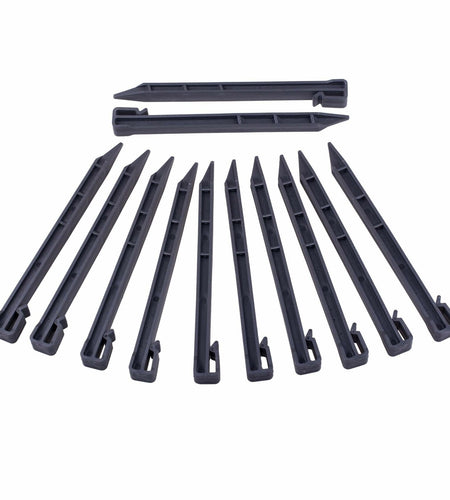 YANEYRIE Landscape Anchoring Spikes 10in Spiral Nylon Black 10PCS