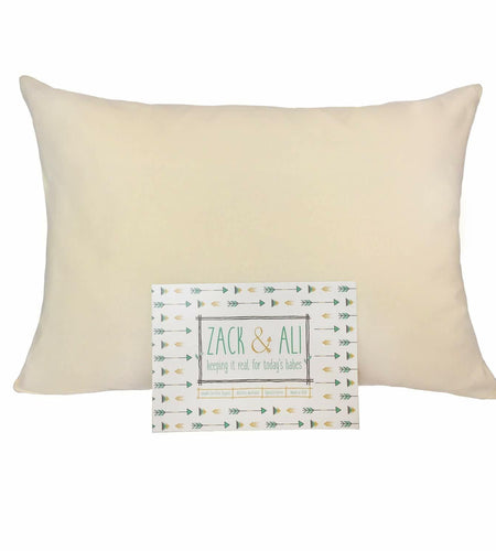 Zack & Ali Organic Toddler Pillowcase Natural 13x18 1-Pack USA