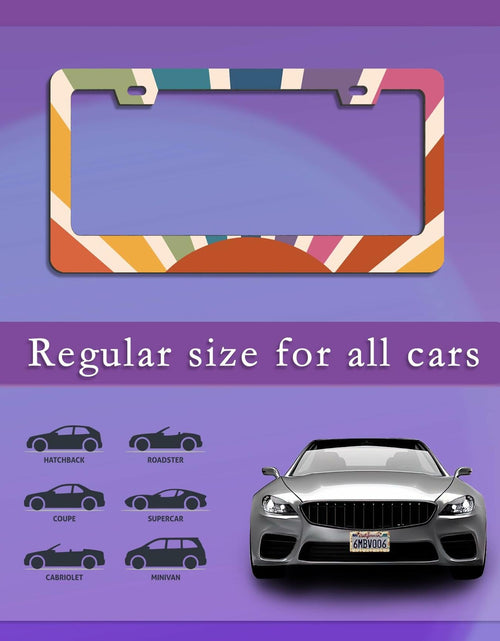 Load image into Gallery viewer, TUBAMQ Groovy Sun Aluminum License Plate Frame Rustproof US Canada Std
