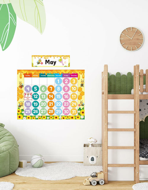 Load image into Gallery viewer, Bee Classroom Calendar Set Back to School Bulletin Board Decoration w/ Stickers
